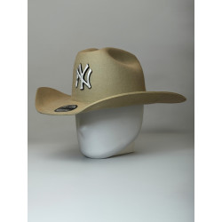 Creme NY Yankees Cowboy Hat